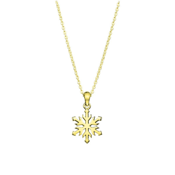 Snowflake Necklace in 9ct Gold Vermeil