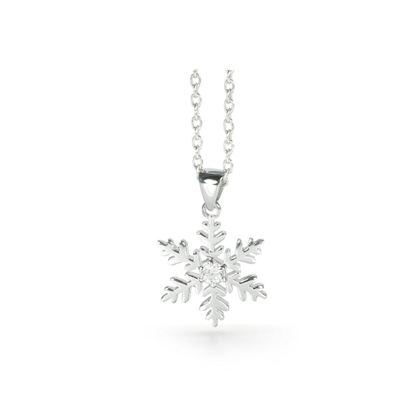 Goddess Snowflake Necklace with Cubic Zirconias