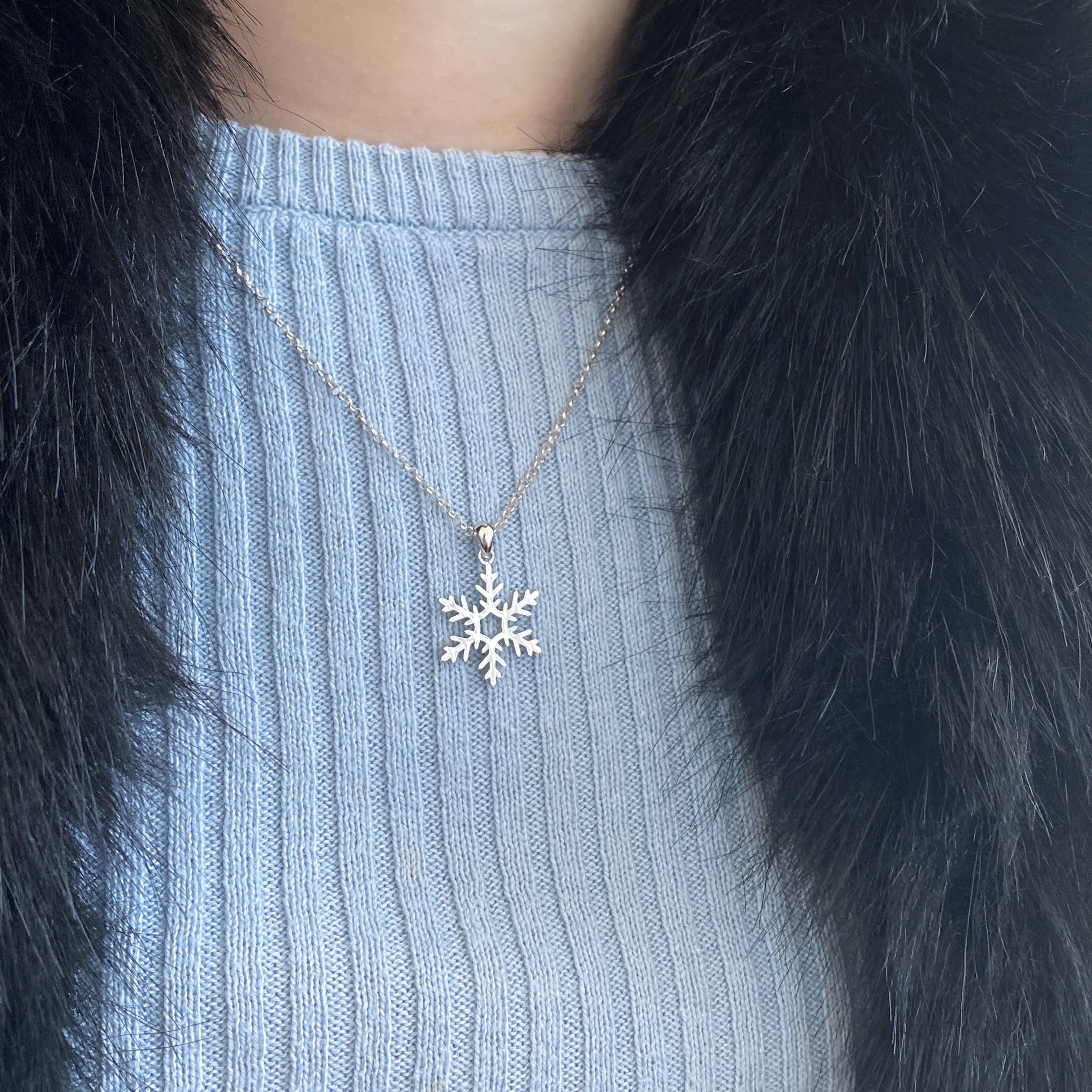 Snowflake Necklace in Sterling Silver 3