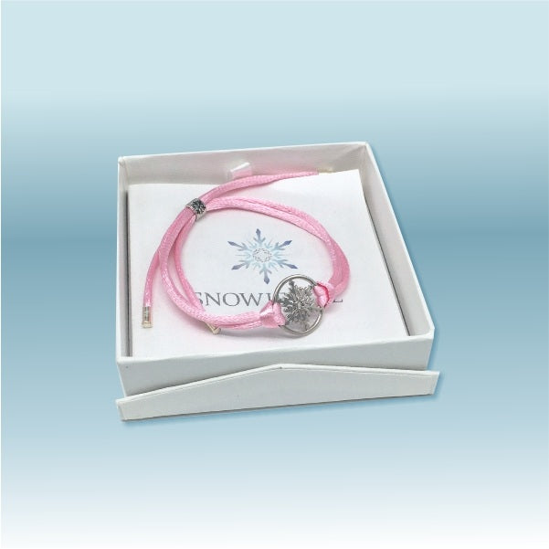 Snowflake Bracelet with Satin Cord packaging