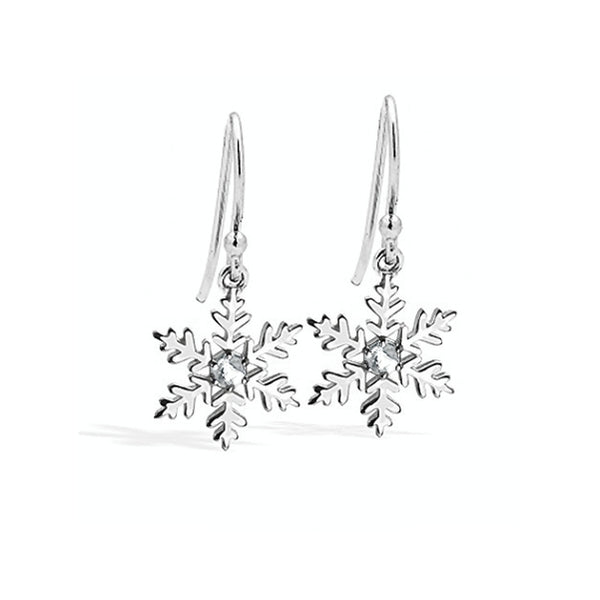 Goddess Snowflake Earrings with Cubic Zirconias