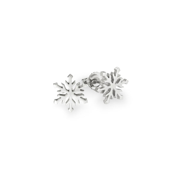 Snowflake Earring Studs in Sterling Silver