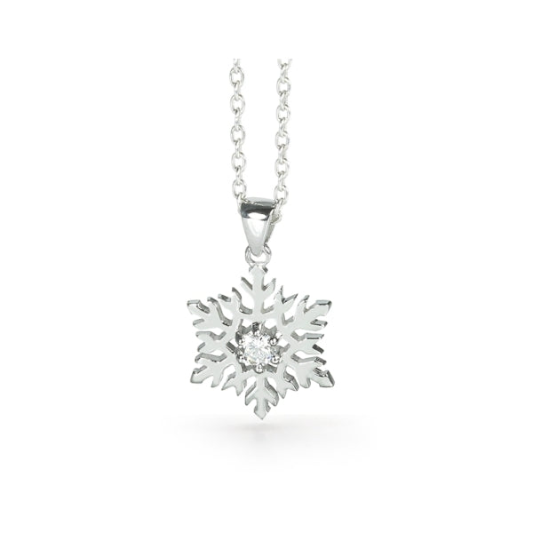 Snowflake Necklace with Cubic Zirconia