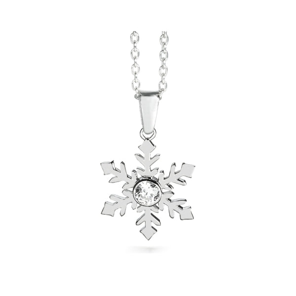 Snowflake Necklace with Cubic Zirconia