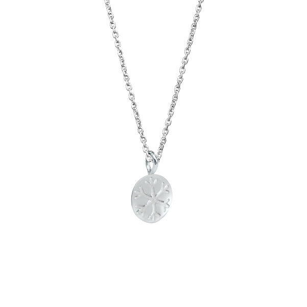 Snowflake Necklace with Silver Snow Bead Pendant