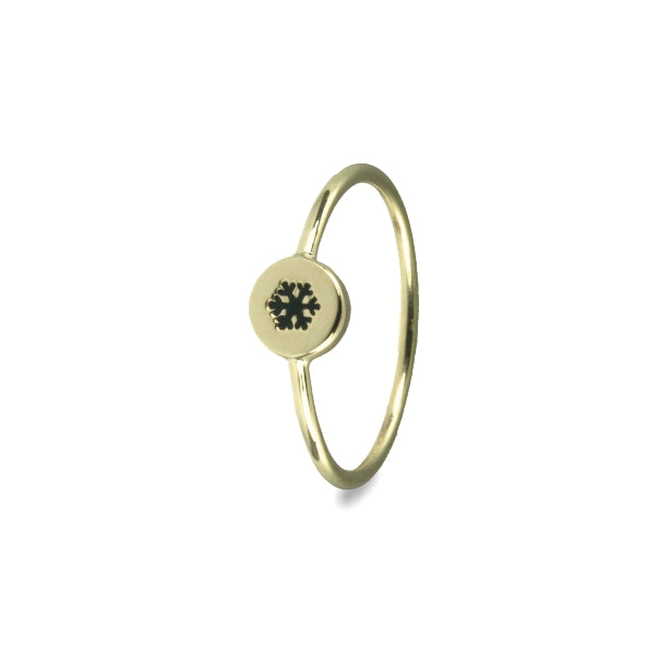 Snowflake Ring in Yellow Gold