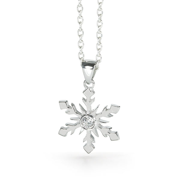 Snowflake Necklace in Sterling Silver