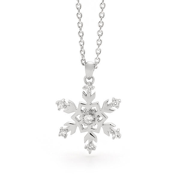Snowflake Necklace in 925 Sterling Silver